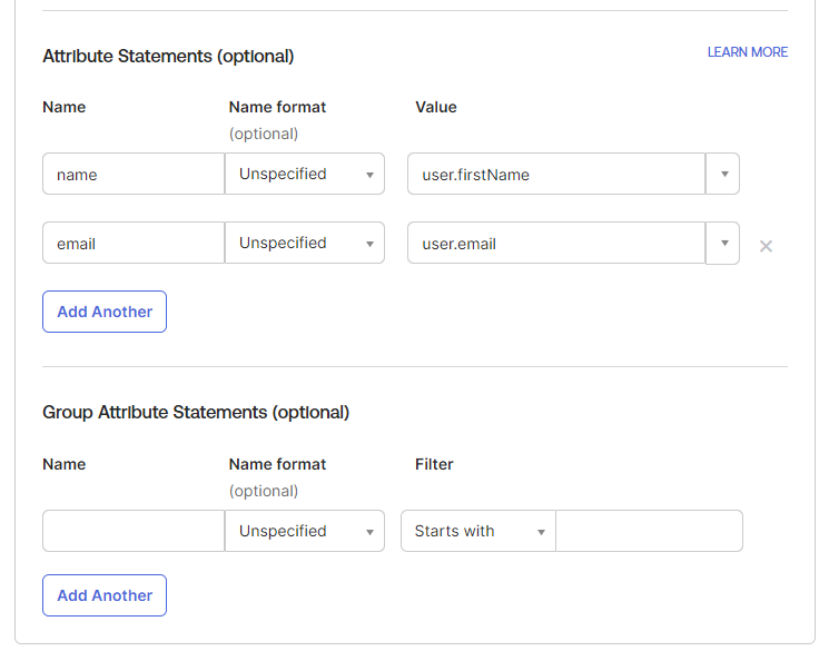 Application attributes